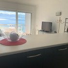 Splendid 1 bedroom apartment on the first line of the sea with parking Roses