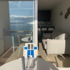 Splendid 1 bedroom apartment on the first line of the sea with parking Roses